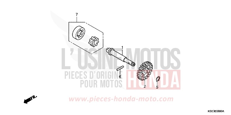 POMPE A HUILE de CRF150R "Grandes Roues" EXTREME RED (R292) 2008